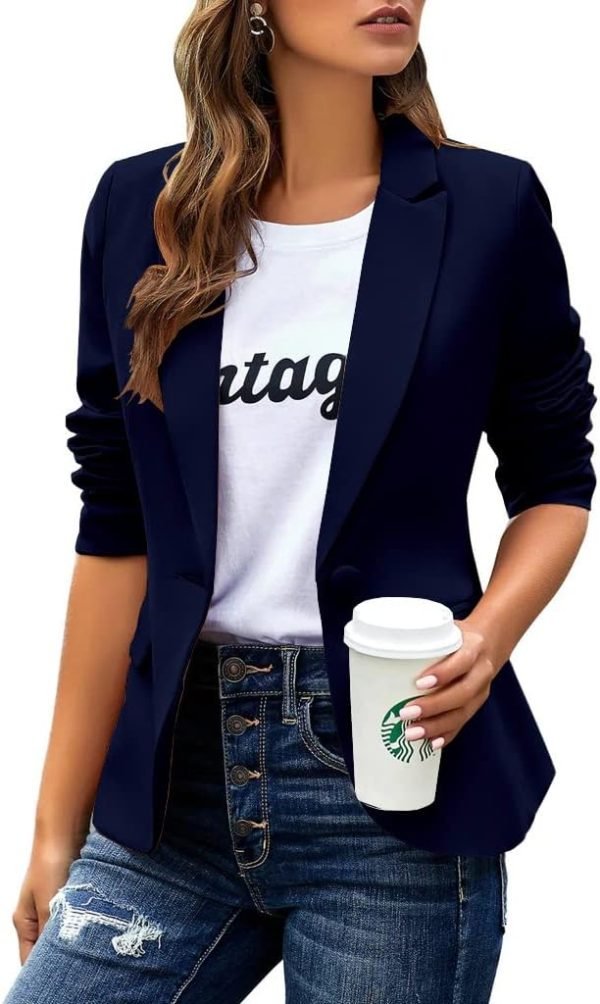 61KR8x5UYoL._AC_SL1024_ce1b8196-8c5c-47b3-a148-4a3155ec47a4 Womens Casual Blazers Long Sleeve Lapel Button Slim Work Office Blazer Jacket