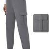 61MAUUEdiZL._AC_SL1500 Womens Cargo Pants Stretchy High Waisted Joggers Baggy Casual Drawstring Sweatpants with Pockets Hiking Pant
