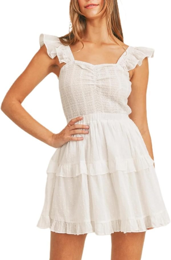 61MMQcoJVLL._AC_SL1500 Women Graduation Dress Spaghetti Straps Sleeveless Short Dresses Y2k Low Cut Bodycon Going Out A-Line Mini Dress