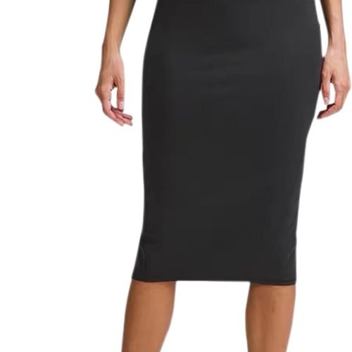 61Ox70aebLL._AC_SL1500 Women Office Work Pencil Skirts Stretchy High Waist Tummy Control Nylon Midi Bodycon Skirts Below Knee Back Slit