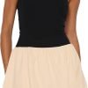 Women Strapless Tube Top Dress Bubble Skirt Cute Summer Mini Short Dresses Bandeau Corset Dress Casual