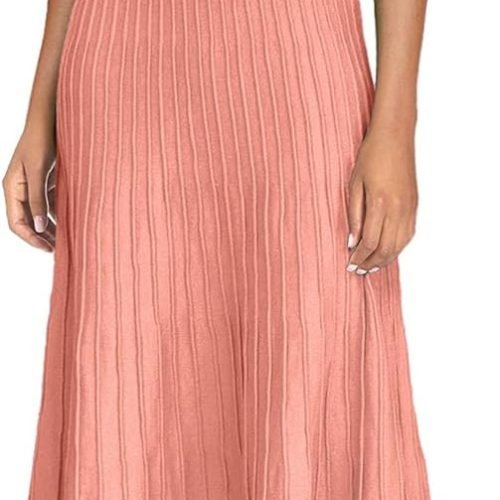 61PTrLbzO3L._AC_SL1500 Women's 2024 Summer Maxi Dresses Tie Spaghetti Strap Square Neck Ribbed Knit Dress