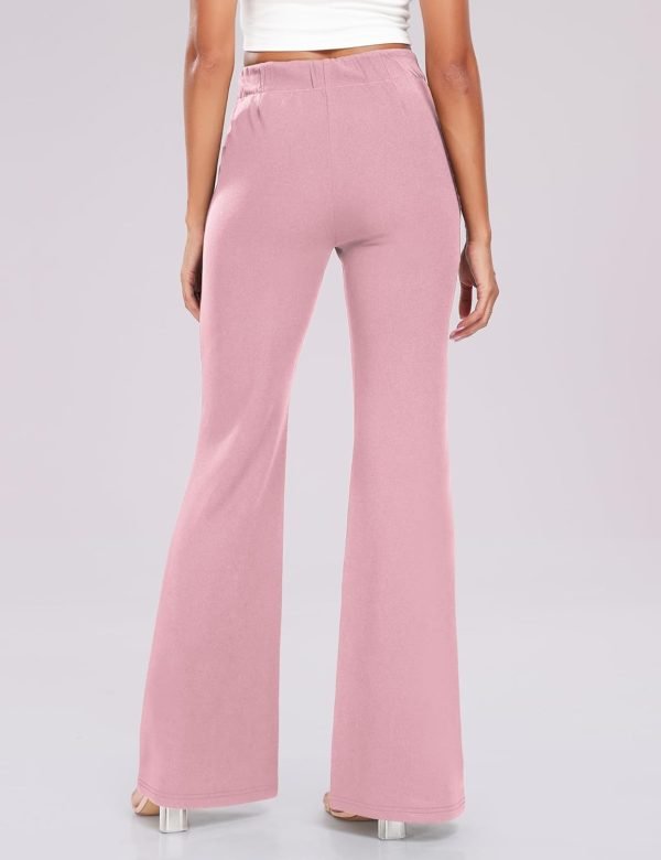 61PbSD-mjEL._AC_SL1500 Women's High Waist Casual Wide Leg Pants, Button Dress Pants for Women, Work Pants with Pockets for Women Office.