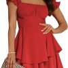 61R8B6KVRgL._AC_SL1500 Women Graduation Dress Spaghetti Straps Sleeveless Short Dresses Y2k Low Cut Bodycon Going Out A-Line Mini Dress