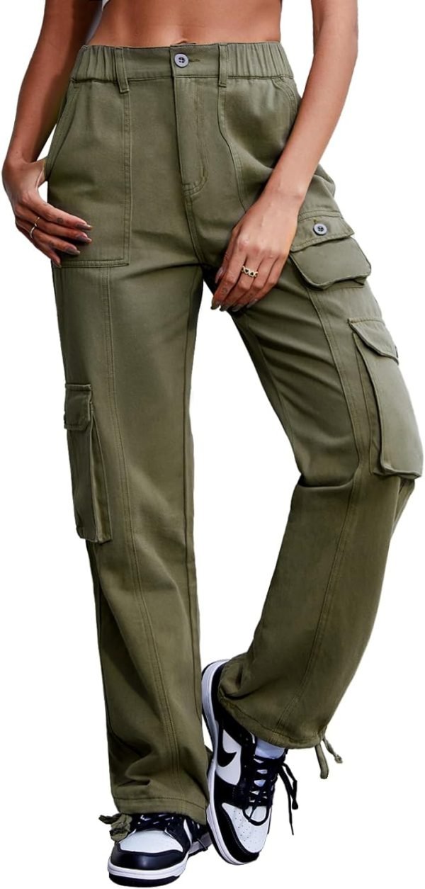 61SKYURqIAL._AC_SL1500 Women's Hiking Cargo Pants Joggers Cotton Casual Military Army Combat Work Pants with 7 Pockets