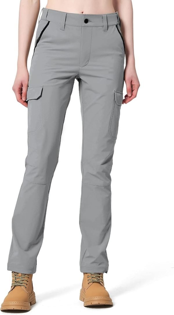 61ScXXrOjoL._AC_SL1500 Women's Hiking Pants Quick Dry Lightweight Cargo Pants with 6 Pockets UPF 50+ Work Outdoor Golf Walking