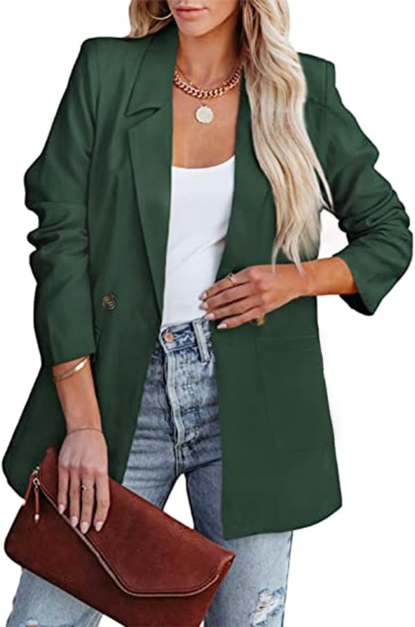 61UB5tVCTpL._AC_SL1500 Womens Casual Blazers Oversized Open Front Cardigan Long Sleeve Work Office Blazer Jackets S-XXL