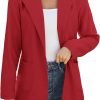 61WJoLyD95L._AC_SL1500_bbe96037-23fd-4a2d-a405-7392c033e44b Women Open Front Blazers Long Sleeve Casual OL Office Slim Buttonless Suit Jacket with Pockets