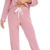 61WR4rhA7jL._AC_SL1500_8b3008a5-a8e2-42a1-8c3d-dd223ba56214 Pajamas Set Long Sleeve Womens Button Down Sleepwear Two Piece Nightwear Soft Pj Lounge Sets S-XXL