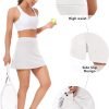 Tennis Skirts for Women Athletic Golf Skorts Workout Running Skirt Sports Activewear with Shorts Pocket 2 Pack
