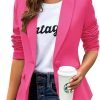 61YXZau1T5L._AC_SL1024_8702a214-3313-40b4-b30e-6a8f4c2917ab Womens Casual Blazers Long Sleeve Lapel Button Slim Work Office Blazer Jacket