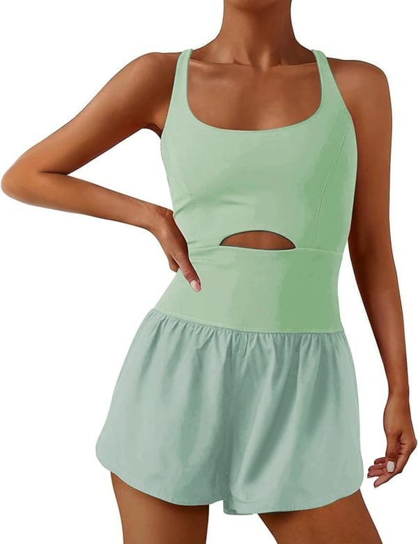 61_OpK77r5L._AC_SL1500 Womens Onesie Workout Rompers One Piece Exercise Jumpsuits Athletic Outfits Gym Yoga Clothes