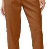 61ahK7JPApL._AC_SL1500 Women's High Waisted Business Trousers Straight Leg Pleated Office Slacks Pants
