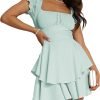 61dDQjk22-L._AC_SL1500 Women Graduation Dress Spaghetti Straps Sleeveless Short Dresses Y2k Low Cut Bodycon Going Out A-Line Mini Dress