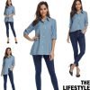 Women's UPF 50 Long Sleeve Sun Protection Shirts Quick Dry Outdoor Fishing Hiking Travel Shirt