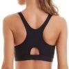 61m1V3eukiL._AC_SL1500 Womens Sports Bra with Zip Closure and Racerback,Wireless Bras,Four-Way Stretch Fabric with Removable Padded