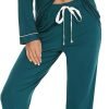 61r2kUnemTL._AC_SL1500_e1a4c966-7306-4483-84f4-6ea38a773d6d Pajamas Set Long Sleeve Womens Button Down Sleepwear Two Piece Nightwear Soft Pj Lounge Sets S-XXL