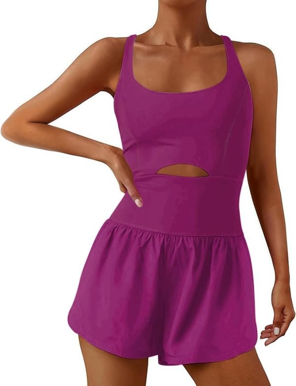 61tXwq4bUrL._AC_SL1500 Womens Onesie Workout Rompers One Piece Exercise Jumpsuits Athletic Outfits Gym Yoga Clothes