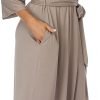 Womens Soft Long Kimono Robes Lightweight Full Length Knit Bathrobe With Pockets Ladies Casual Dressing Gown