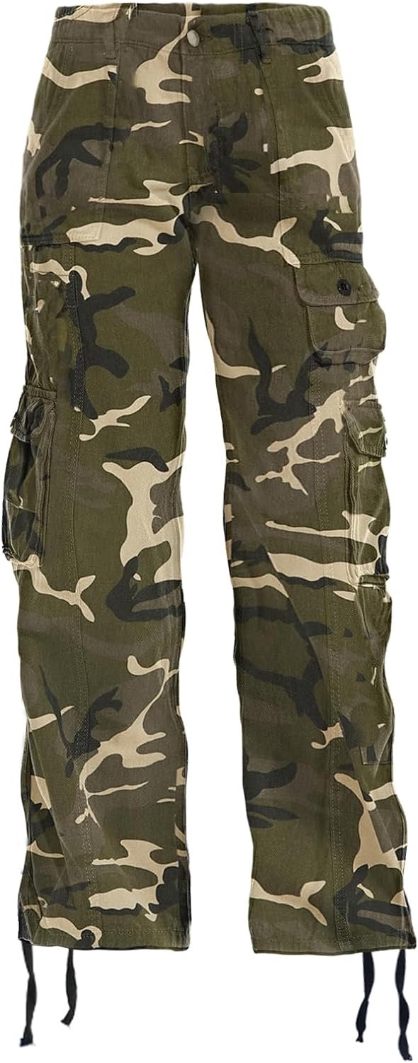 61ymYQjSjdL._AC_SL1500 Women's Hiking Cargo Pants Joggers Cotton Casual Military Army Combat Work Pants with 7 Pockets