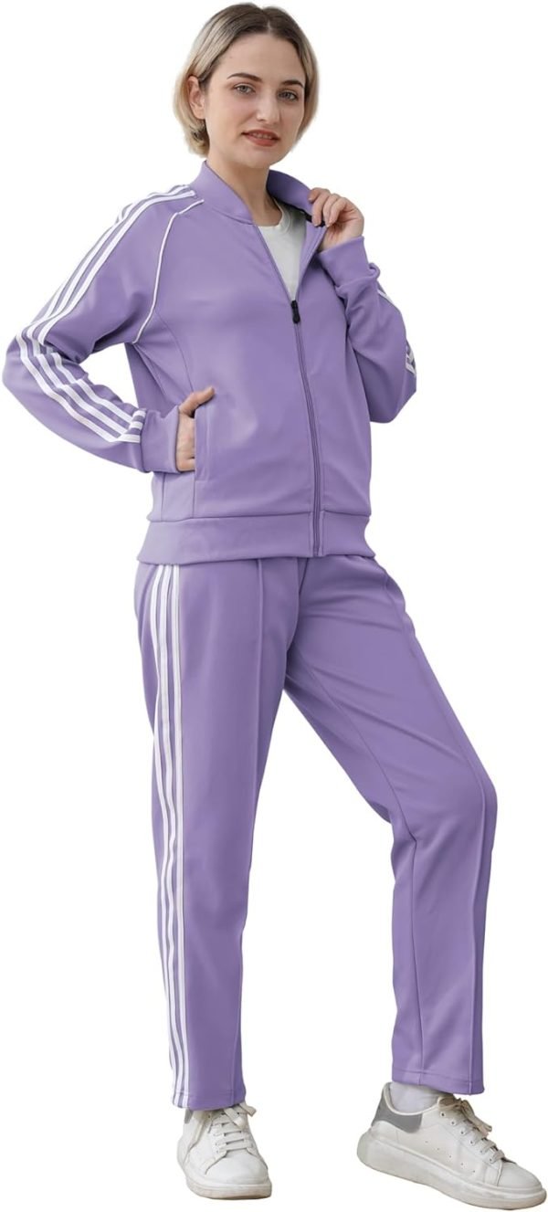 Tracksuit for Women 2 Piece Sweatsuit Outfits Long Sleeve Zip Up Lounge Jogging Suits