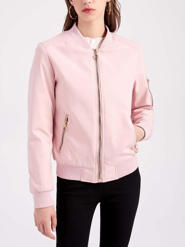 61zBQj2T8mL._AC_SL1500 Women's Bomber Jacket Lightweight Varsity Zip Up Coat Casual Long Sleeve Windbreaker