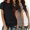 71-4Kzi9RuL._AC_SL1500 Womens 3 Pack T Shirts Basic Short Sleeve Tees Crewneck Fashion Tops Loose Fit Lightweight Casual Summer Clothes 2024