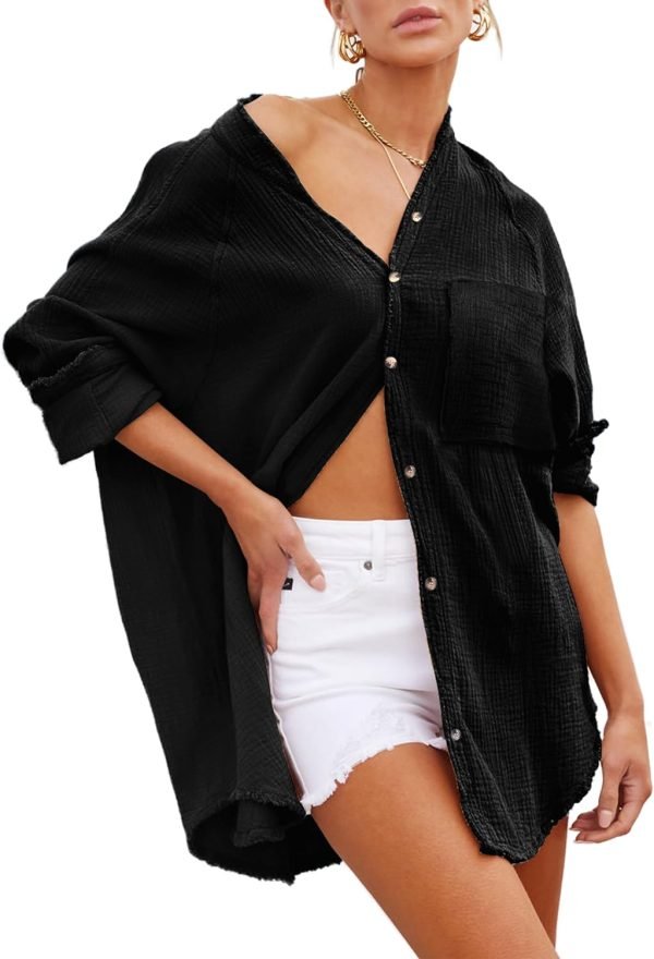 Womens Bathing Suit Cover Up Bikini Swimsuit Coverup Beach Cover Ups Button Down Shirts for Women