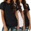 718-ZaWJ6cL._AC_SL1500 Womens 3 Pack T Shirts Basic Short Sleeve Tees Crewneck Fashion Tops Loose Fit Lightweight Casual Summer Clothes 2024