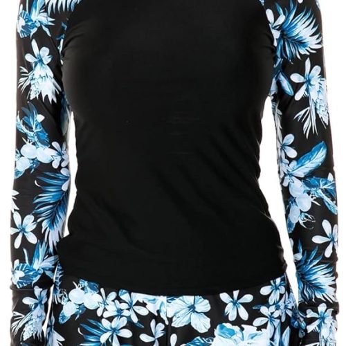 7193NNPGLdL._AC_SL1500 Women's Long Sleeves Rash Guard Athletic Swim Aztec Tankini Sets Swimsuit