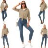 Women's Quick Dry Sun UV Protection Convertible Long Sleeve Shirts for Hiking Camping Fishing Sailing