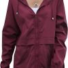 Women's Waterproof Raincoat Lightweight Rain Jacket Hooded Windbreaker with Pockets for Outdoor