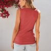 71Fz2hgfckL._AC_SL1500 3 Pack Women Tank Tops Ribbed Summer Casual Sleeveless Basic Cami Top Slim Henley Button Down Blouses