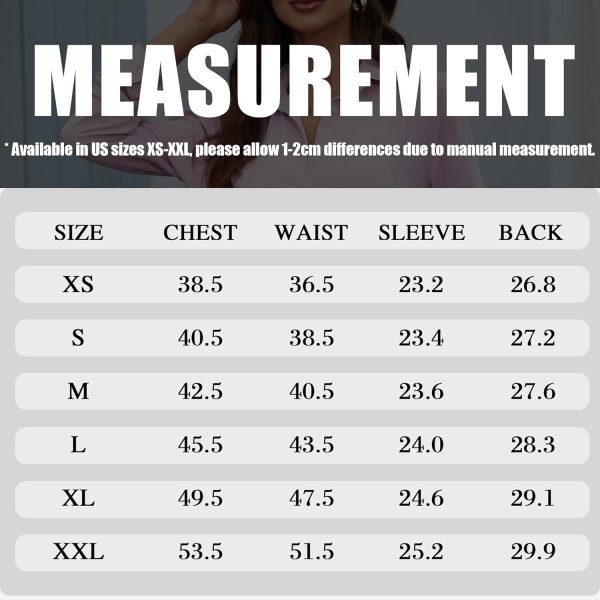 71J1G-B8piL._AC_SL1500 Womens Chiffon Blouses Button-Down Shirts Soft Tops Collared Casual Work Shirt XS-XXL