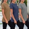 71Jk2OYmvHL._AC_SL1500 Womens 3 Pack T Shirts Basic Short Sleeve Tees Crewneck Fashion Tops Loose Fit Lightweight Casual Summer Clothes 2024