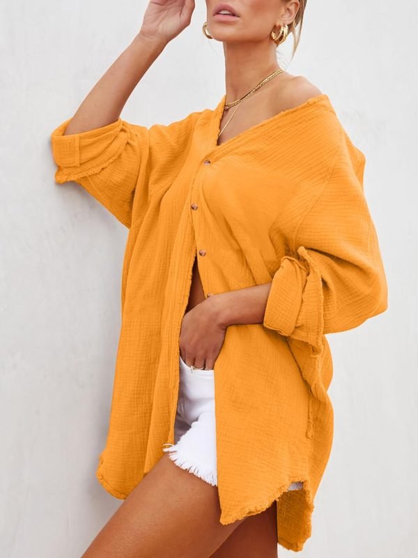 Womens Bathing Suit Cover Up Bikini Swimsuit Coverup Beach Cover Ups Button Down Shirts for Women