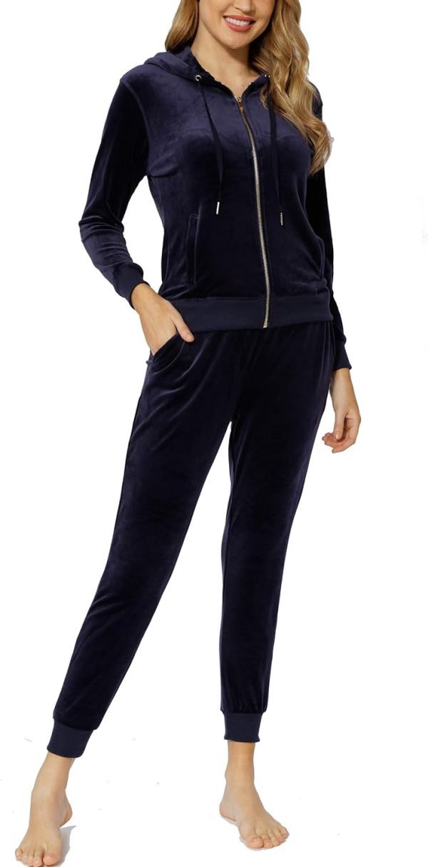 71MXaM6L1pL._AC_SL1500 Velour Track Suits for Women Set Fall Sweatsuits 2 Piece