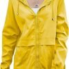 Women's Waterproof Raincoat Lightweight Rain Jacket Hooded Windbreaker with Pockets for Outdoor