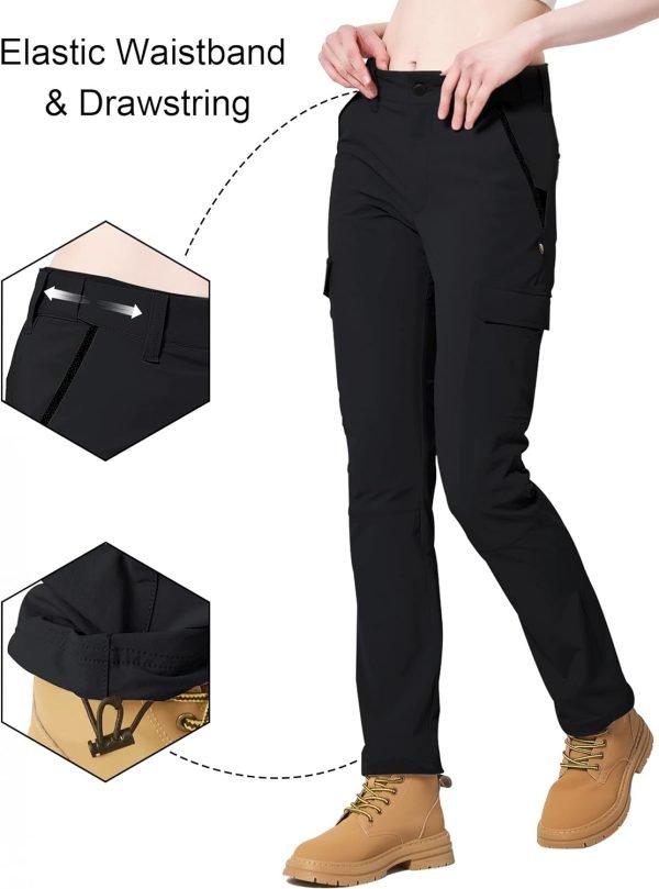 71PfhR3GZkL._AC_SL1500 Women's Hiking Pants Quick Dry Lightweight Cargo Pants with 6 Pockets UPF 50+ Work Outdoor Golf Walking