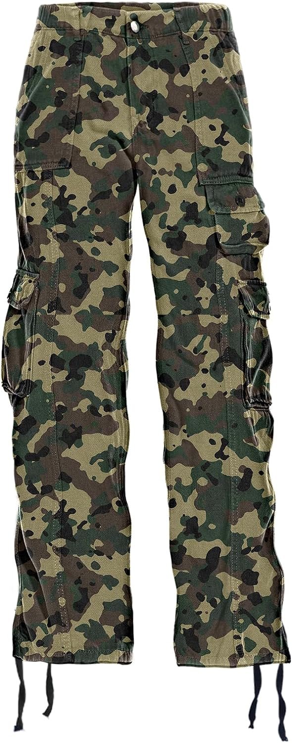 71QdhE6Wj9L._AC_SL1500 Women's Hiking Cargo Pants Joggers Cotton Casual Military Army Combat Work Pants with 7 Pockets