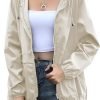 71URzuzlbVL._AC_SL1500 Women's Raincoats Lightweight Waterproof Windproof Adjustable Windbreaker Rain Jackets Hooded with Pockets S-XXL