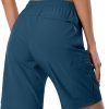 Women's Lightweight Hiking Cargo Shorts Quick Dry Athletic Shorts for Camping Travel Golf with Zipper Pockets Water Resistant