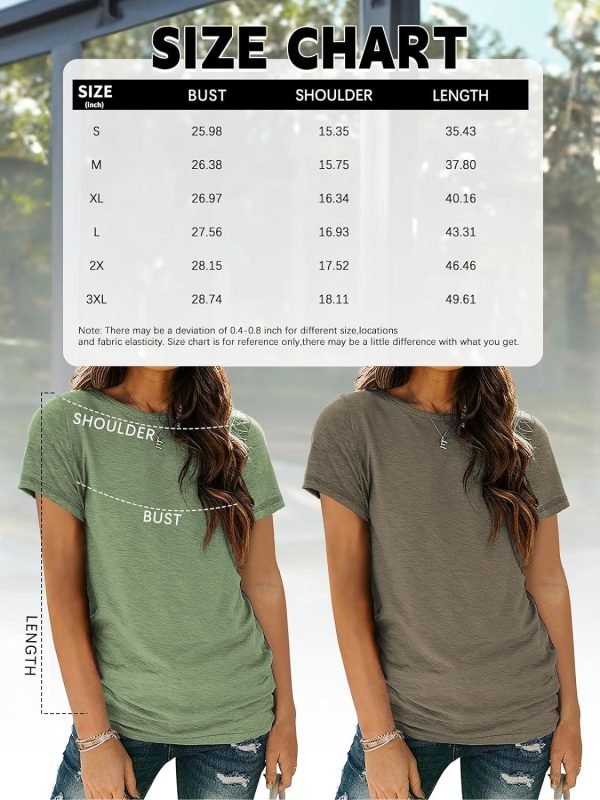 71bpkHFdjoL._AC_SL1500 Womens 3 Pack T Shirts Basic Short Sleeve Tees Crewneck Fashion Tops Loose Fit Lightweight Casual Summer Clothes 2024