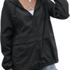 71cJx-3oKGL._AC_SL1500 Women's Raincoats Lightweight Waterproof Windproof Adjustable Windbreaker Rain Jackets Hooded with Pockets S-XXL