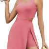 71f_NaenTjL._AC_SL1500 Womens Tennis Dress with Built in Shorts and Bra Athletic Workout Exercise Golf Dress Backless Cut-Out Active Dress