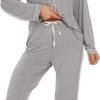 Button Up Pajamas for Women Long Sleeve Sleepwear Soft Loungewear Ladies Pjs Set XS-XXL
