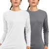 71krzbfOZlL._AC_SL1500 Women's Long Sleeve UPF 50+ UV Sun Protection Shirts Rash Guard Swim T-Shirt/Hoodie Quick Dry for Outdoor Hiking