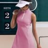 Tennis Dress for Women, Tennis Golf Dresses with Built in Shorts and Pockets for Sleeveless Workout Athletic Dresses