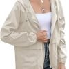 71qOlxDlblL._AC_SL1500 Women's Raincoats Lightweight Waterproof Windproof Adjustable Windbreaker Rain Jackets Hooded with Pockets S-XXL