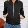 71rD5_7wNeL._AC_SL1500 Women's Bomber Jacket Lightweight Varsity Zip Up Coat Casual Long Sleeve Windbreaker